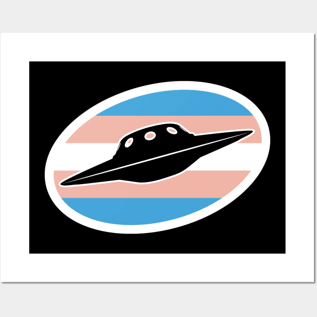 Trans UFO Cryptid Pride Wall Art by Nerd Trinkets